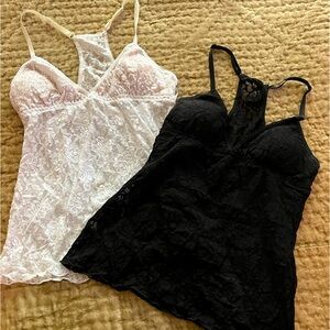 Two Hanky Panky halter bra camisoles